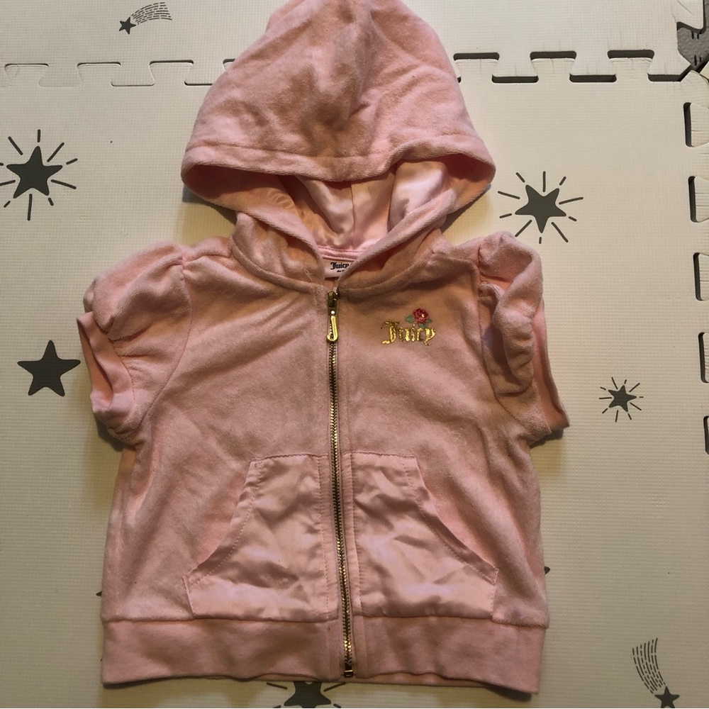 ❤️Juicy Couture Pink Short Sleeve Hoodie Size 2T